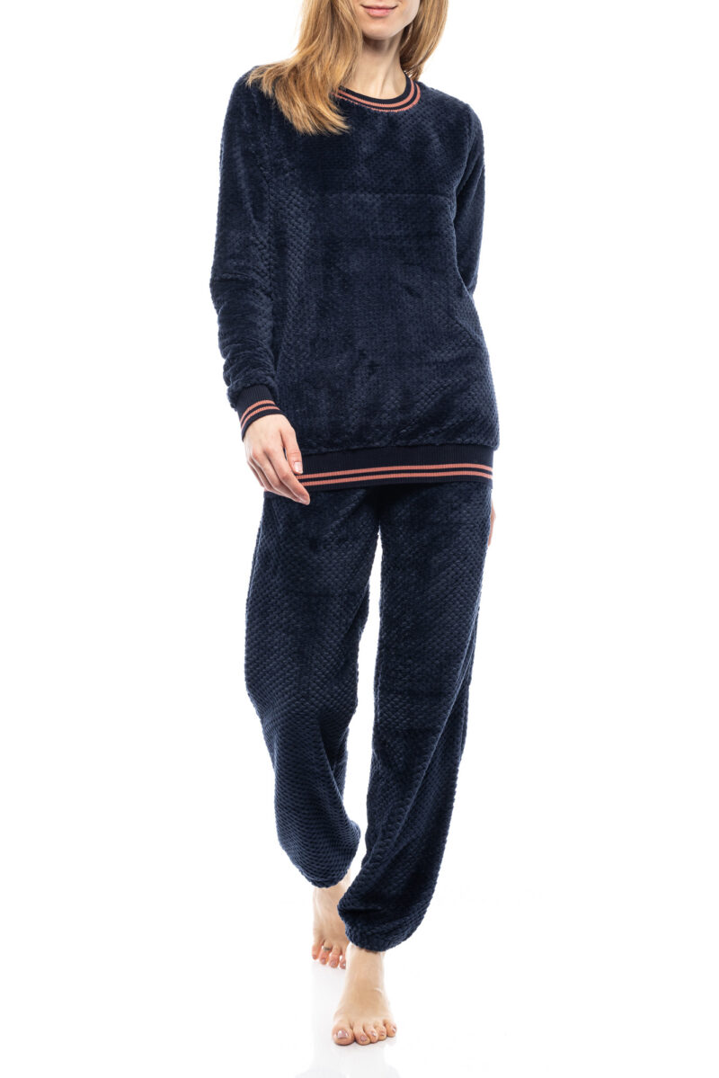 Γυναικεία Fleece Μονόχρωμη Πιτζάμα Pink Label WN-1054 - Image 2