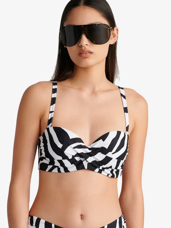 Γυναικειο Μπικινι Τοπ Push Up Strapless D-Cup Zebra 25366174d-02