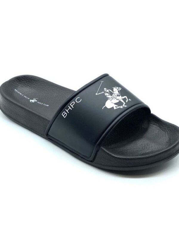 Παντόφλες Ανδρικές Beverly Hills Polo Club 2081-BLACK σε μαύρο χρώμα 2081-001