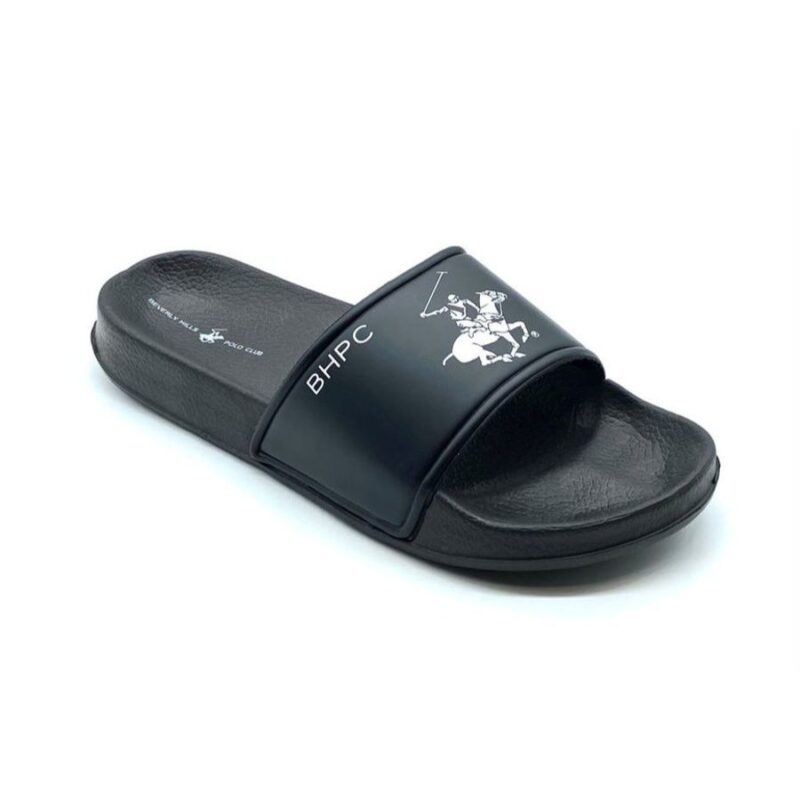 Παντόφλες Ανδρικές Beverly Hills Polo Club 2081-BLACK σε μαύρο χρώμα 2081-001