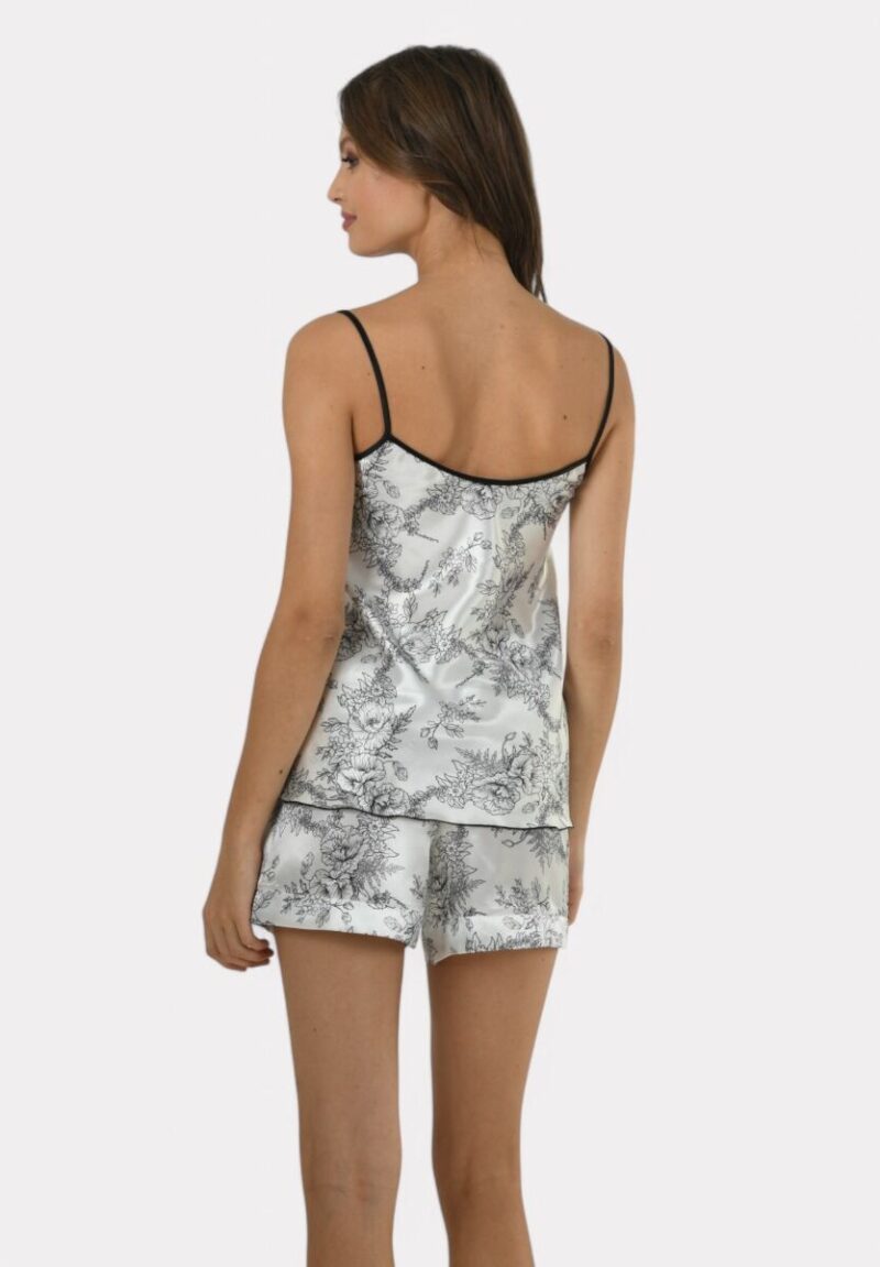 Babydoll Satin Moongirl Black/White Cyclamen MG553 - Image 3