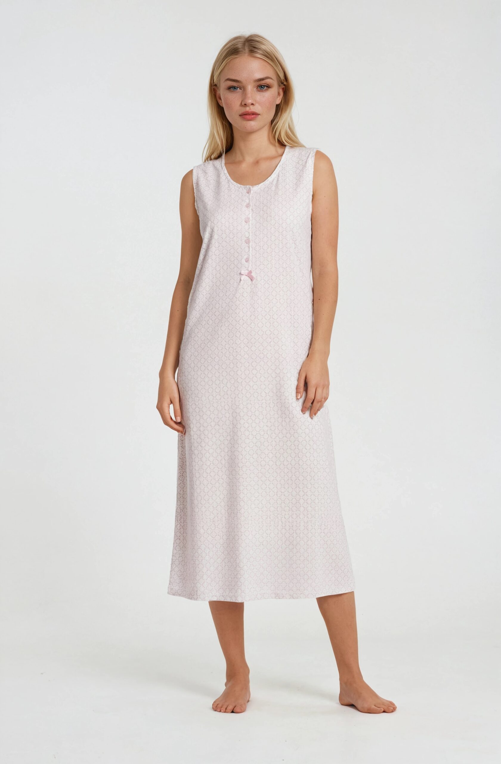 Γυναικείο Βαμβακερό Καλοκαιρινό Νυχτικό Pink Label S995