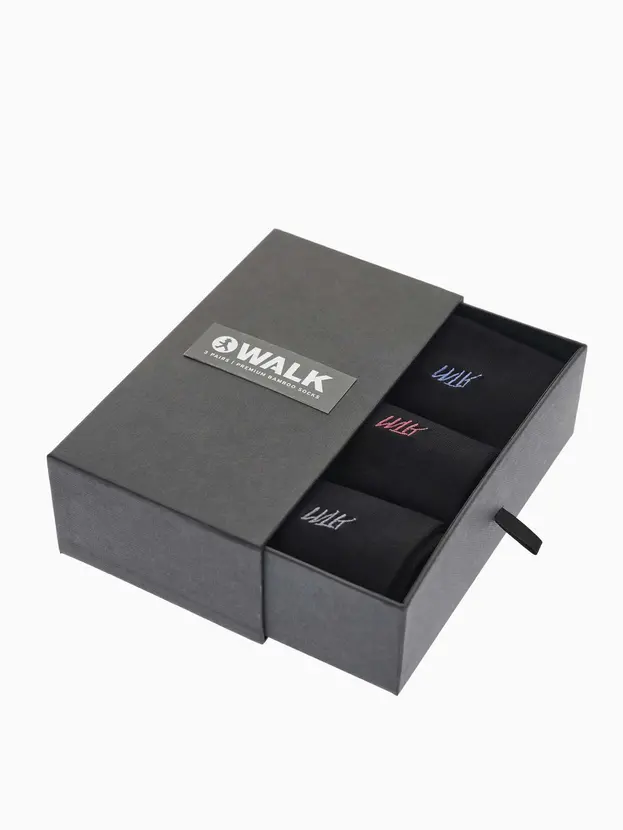 Κάλτσες από bamboo 3 ζεύγη giftbox BS-11_020202 - Black, 41-46